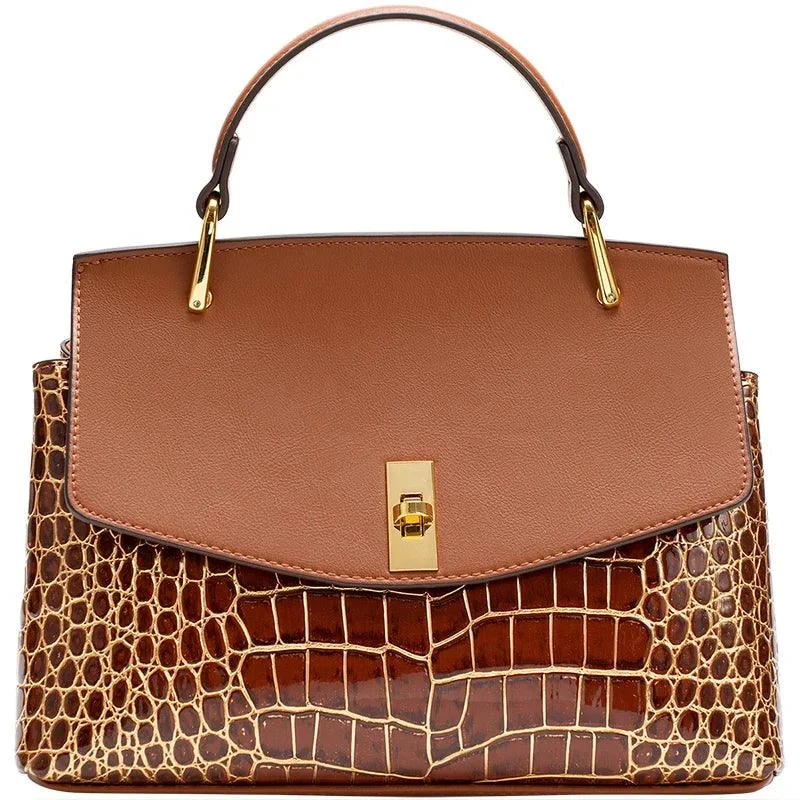 Leather Women's Crocodile Pattern Shell Bags - Glova