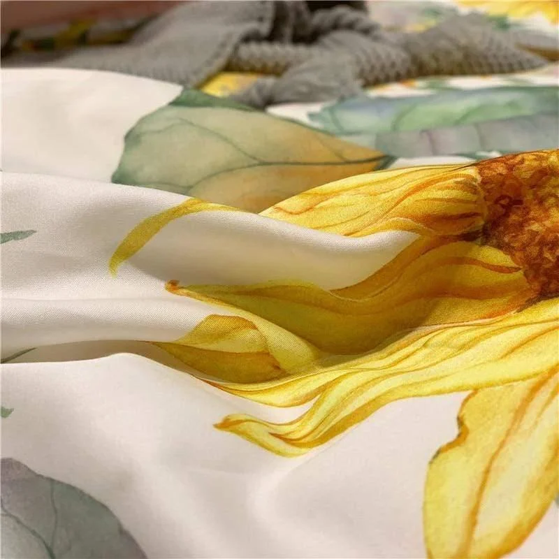 Leave Me in the Sunflowers Cotton Bedding Set - Glova