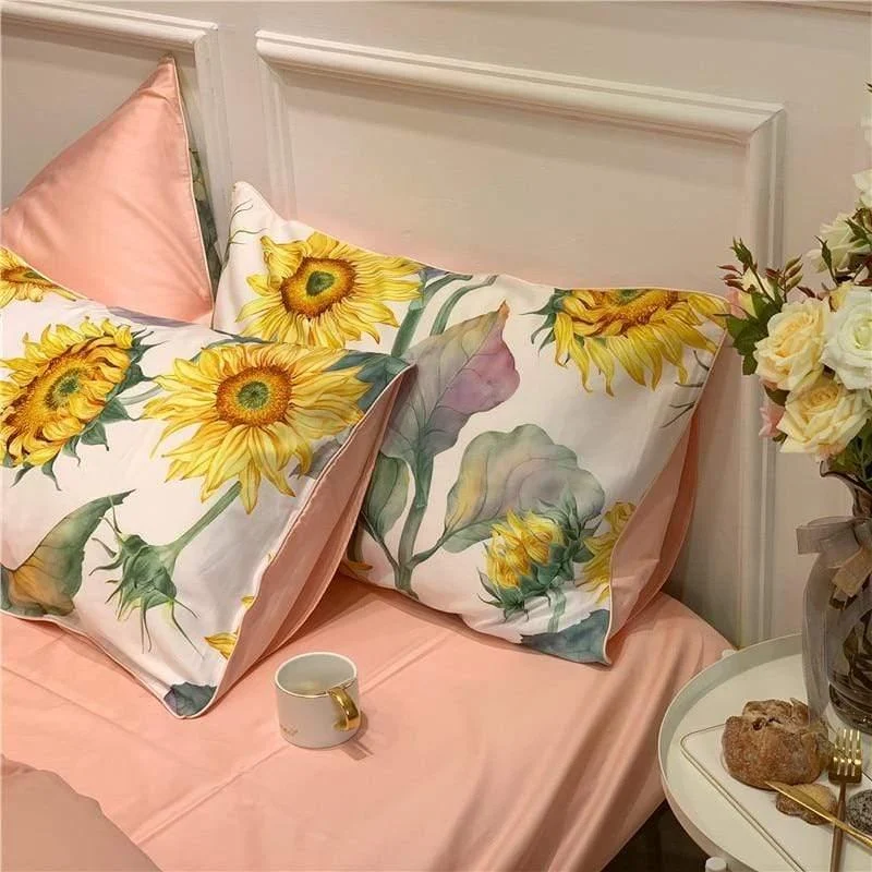 Leave Me in the Sunflowers Cotton Bedding Set - Glova