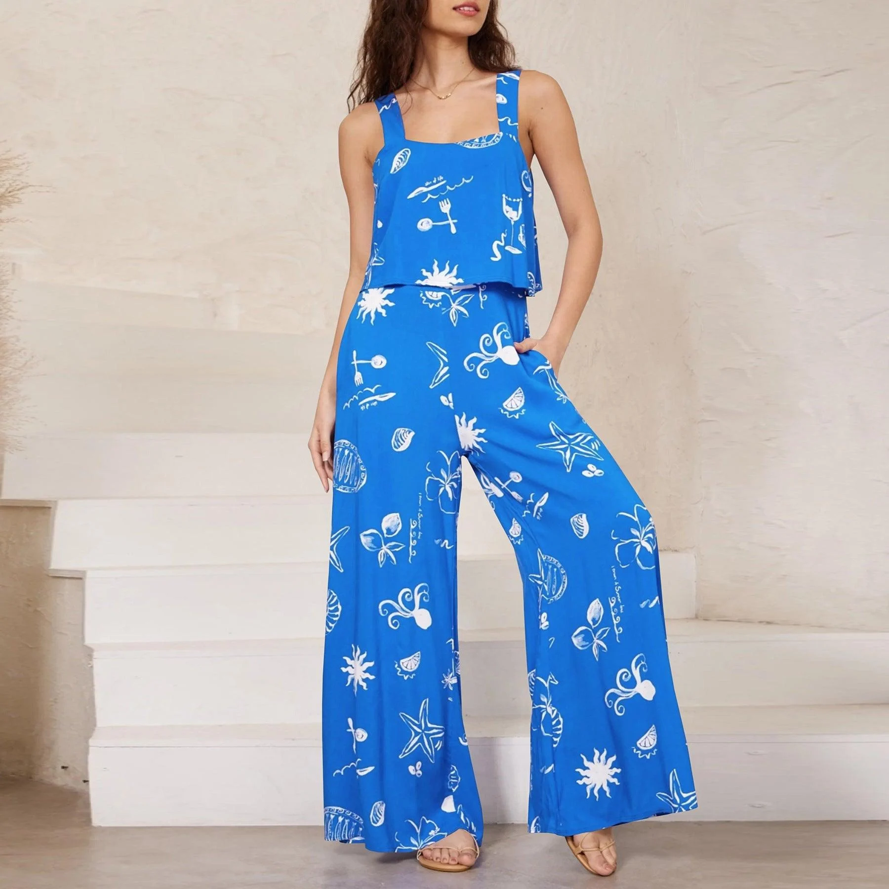 Leocadia Wide Leg Jumpsuit - Glova