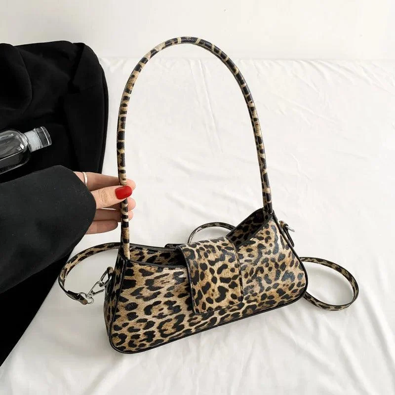 Leopard Pattern PU Leather Crossbody Bag For Women - Glova