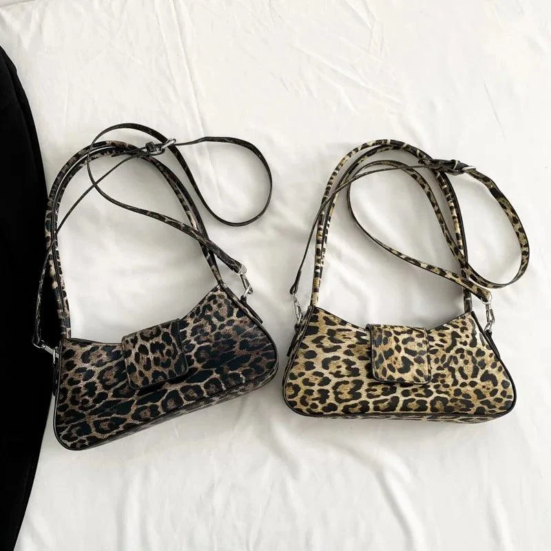 Leopard Pattern PU Leather Crossbody Bag For Women - Glova