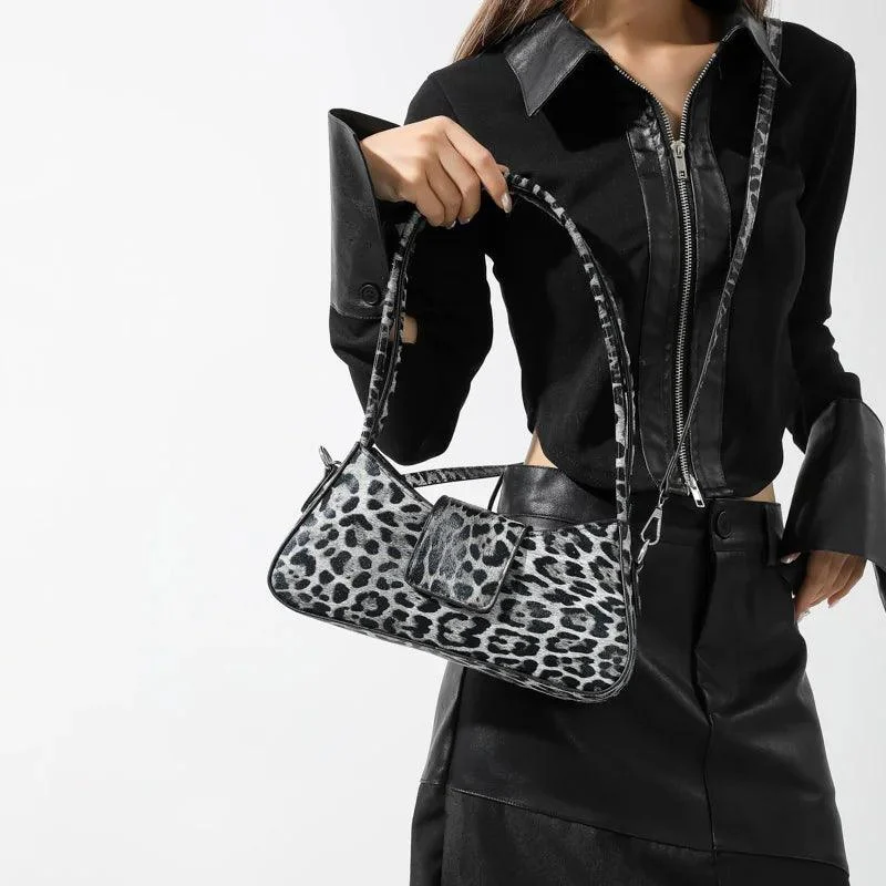 Leopard Pattern PU Leather Crossbody Bag For Women - Glova