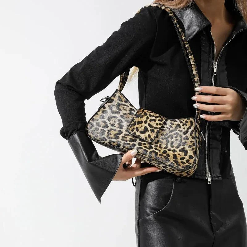 Leopard Pattern PU Leather Crossbody Bag For Women - Glova