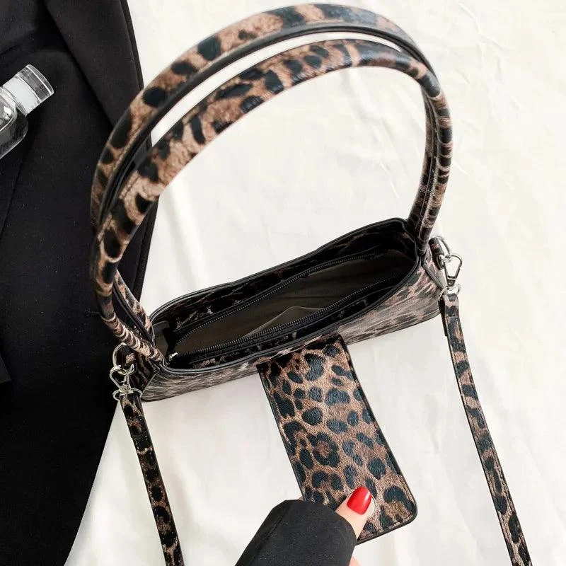 Leopard Pattern PU Leather Crossbody Bag For Women - Glova