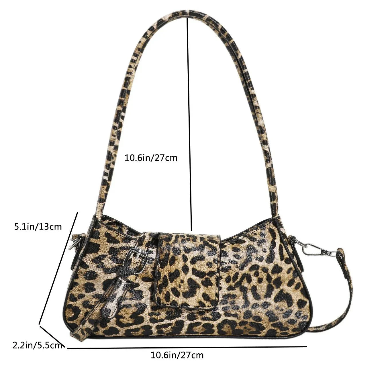 Leopard Pattern PU Leather Crossbody Bag For Women - Glova