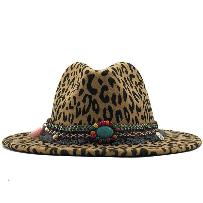 Leopard Print Jazz Hat - Glova