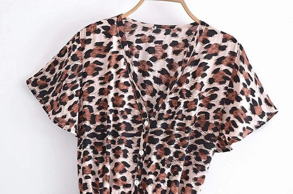 Leopard Print Romper - Glova