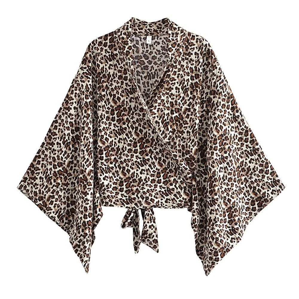 Leopard Short Boho Kimono - Glova