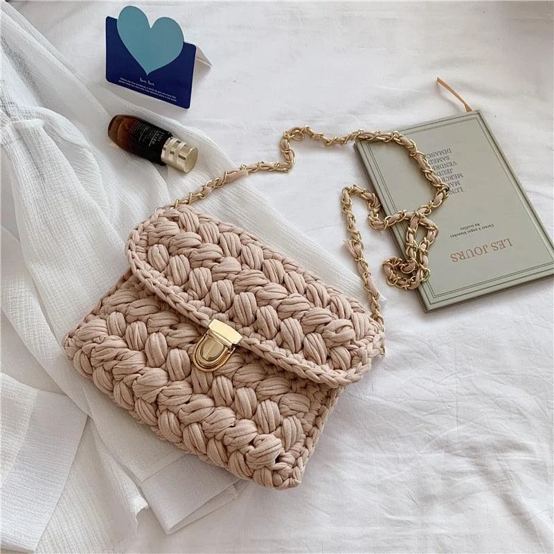 LeSac Mini Chunky Braid Knit Flap Bags - Glova