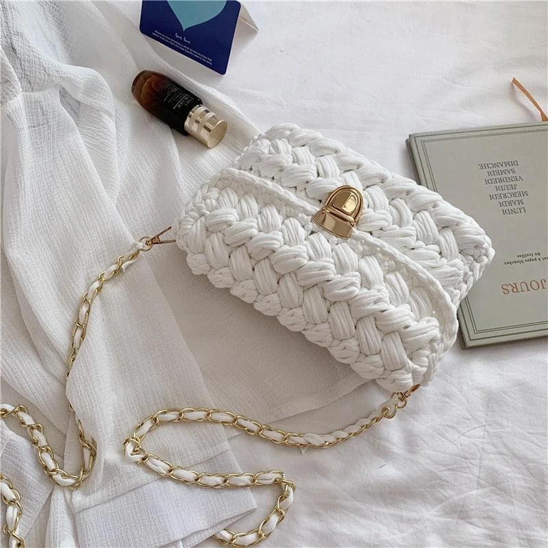 LeSac Mini Chunky Braid Knit Flap Bags - Glova