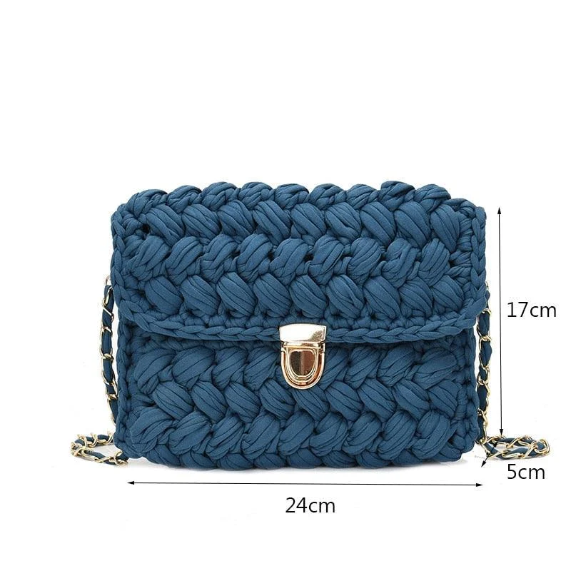 LeSac Mini Chunky Braid Knit Flap Bags - Glova