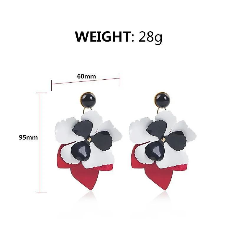 Lilian Big Flower Stud Earrings - 4 Colors - Glova