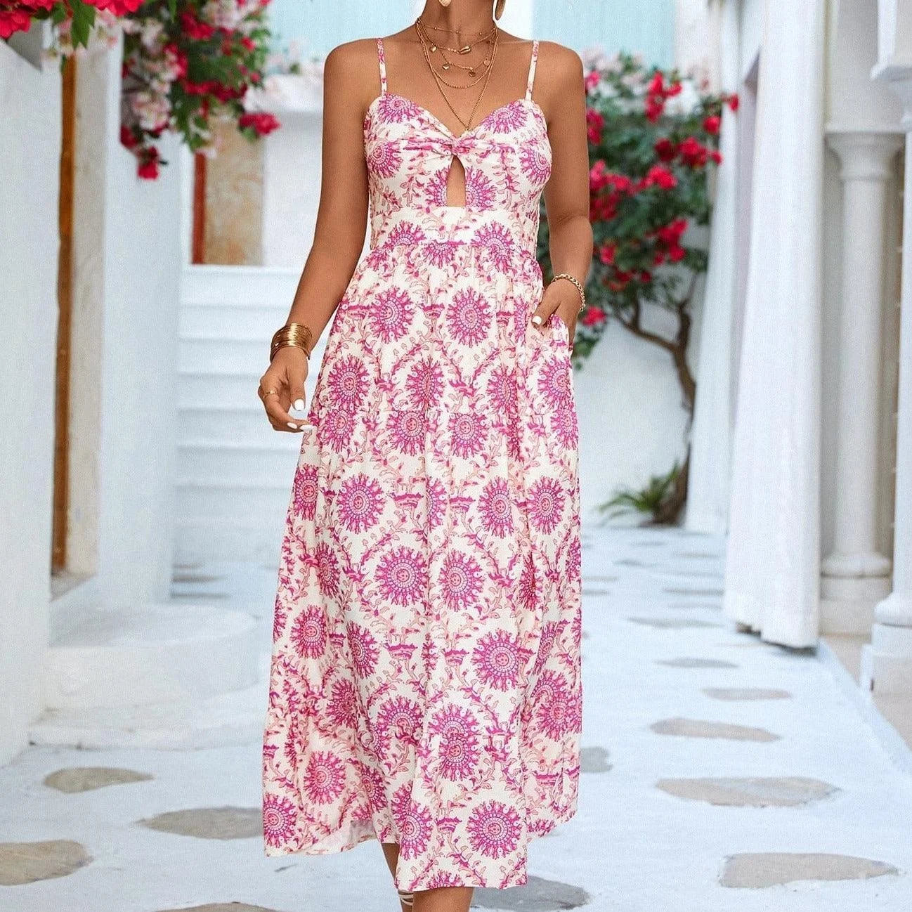 Lily Boho Midi Dress - Glova