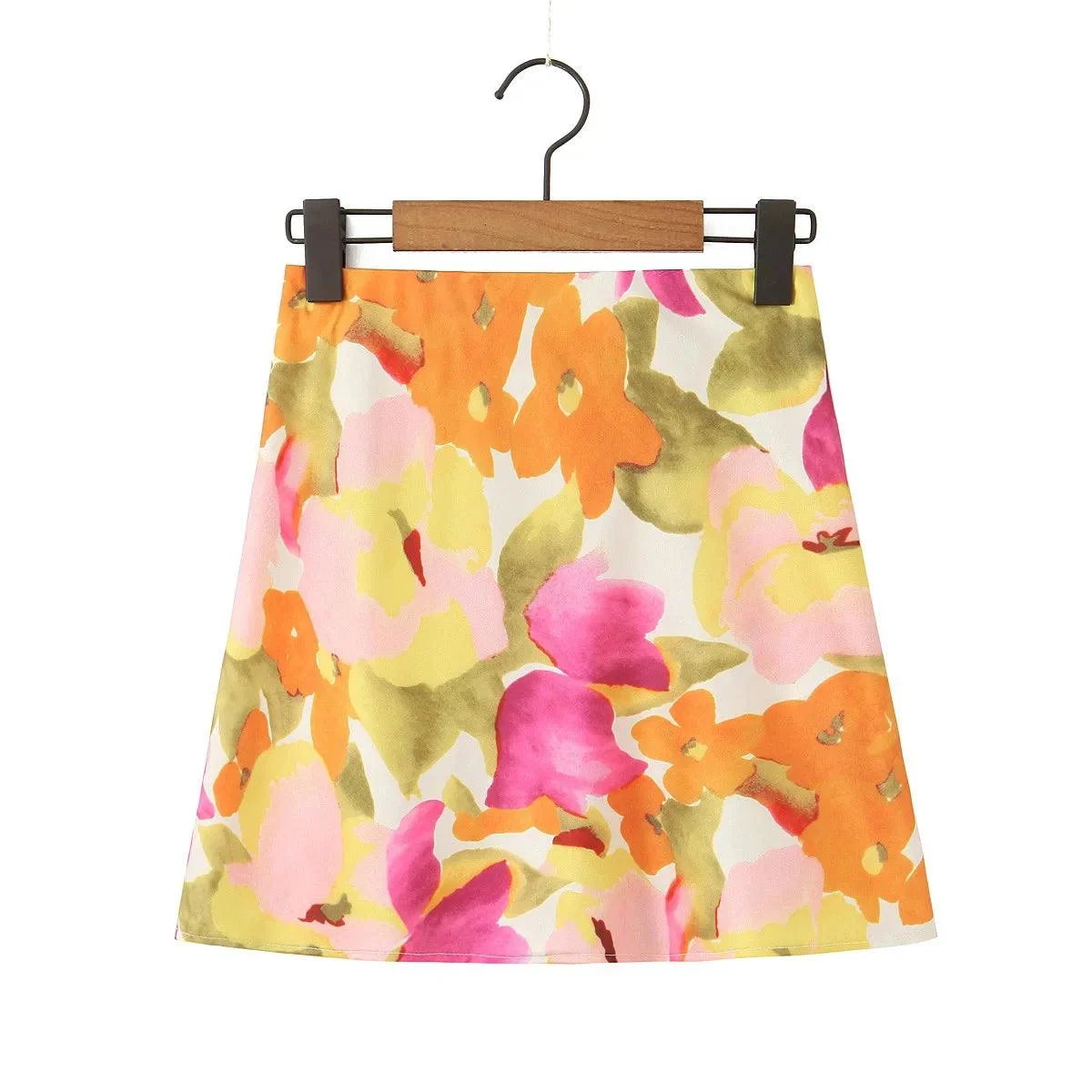 Lily Rose Tie-dye Floral Mini Skirt - Glova