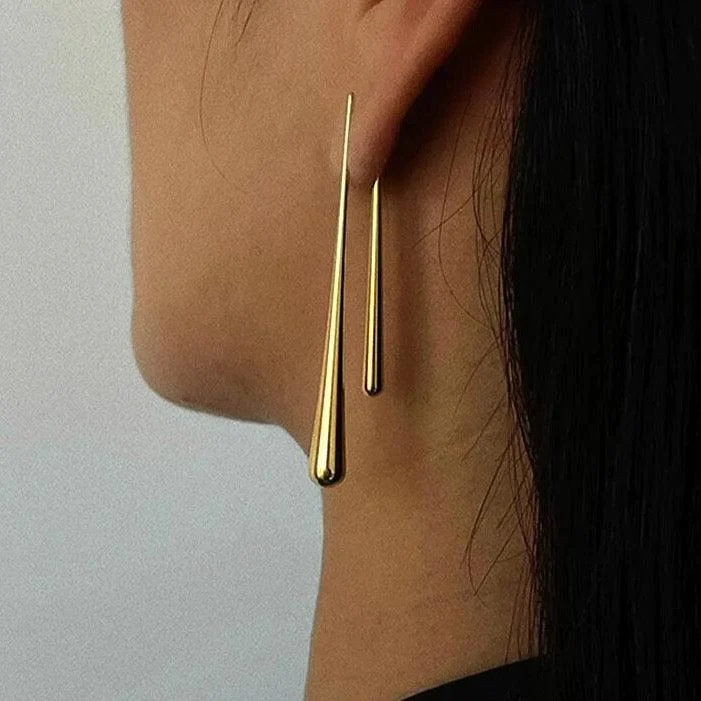 Line Water Drop Earrings - Glova