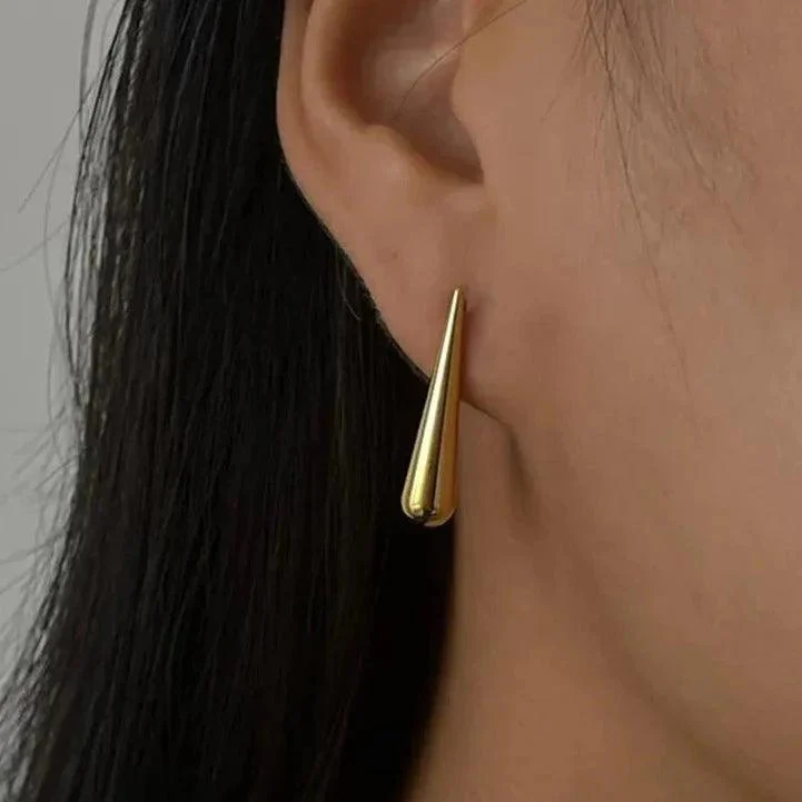 Line Water Drop Earrings - Glova