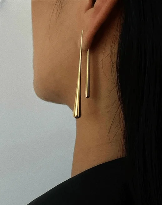 Line Water Drop Earrings - Glova