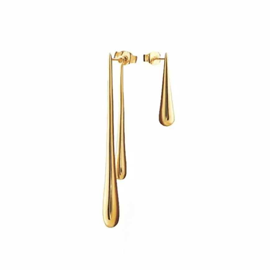 Line Water Drop Earrings - Glova