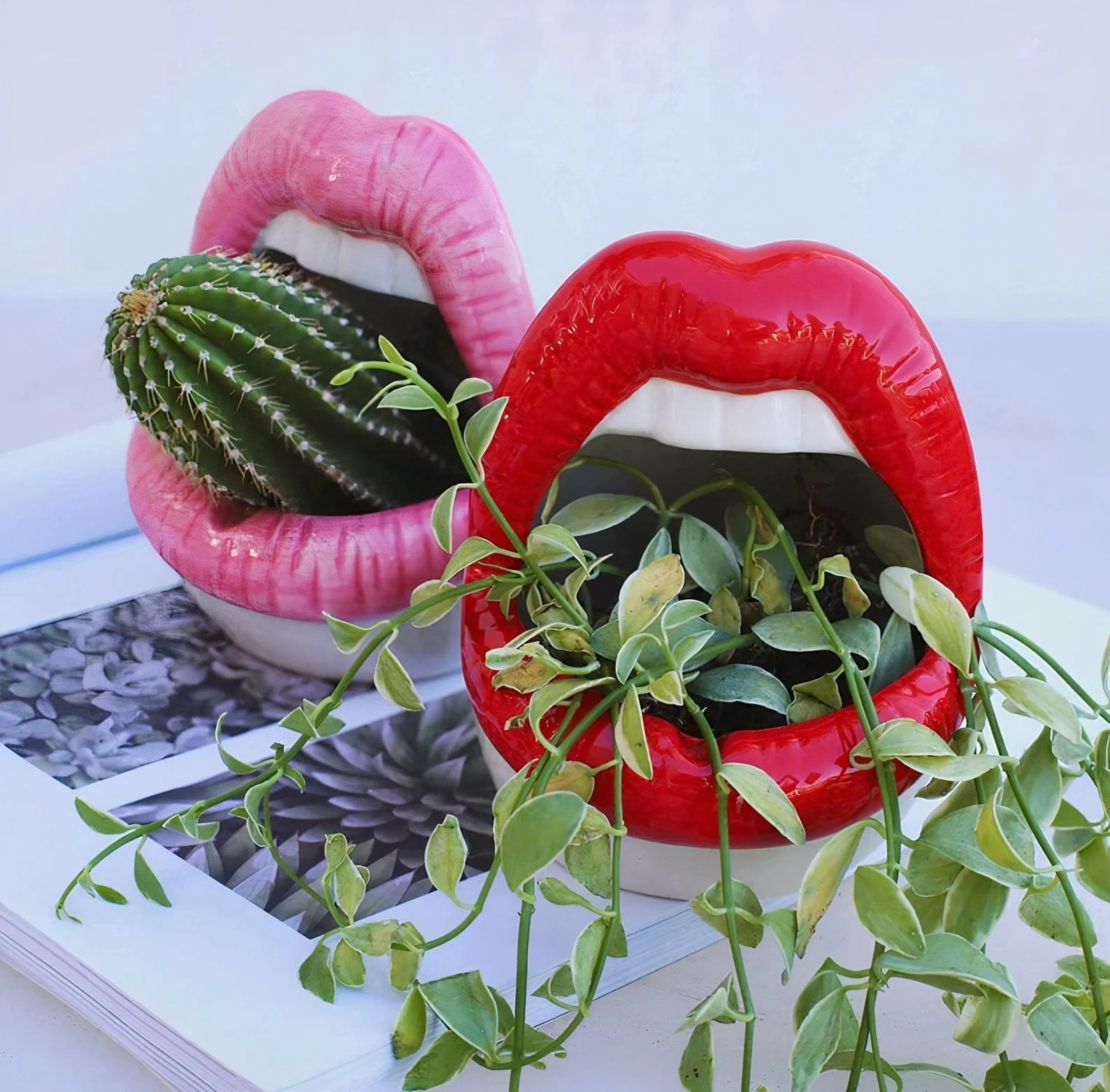 Lips Ceramic Planter - Glova