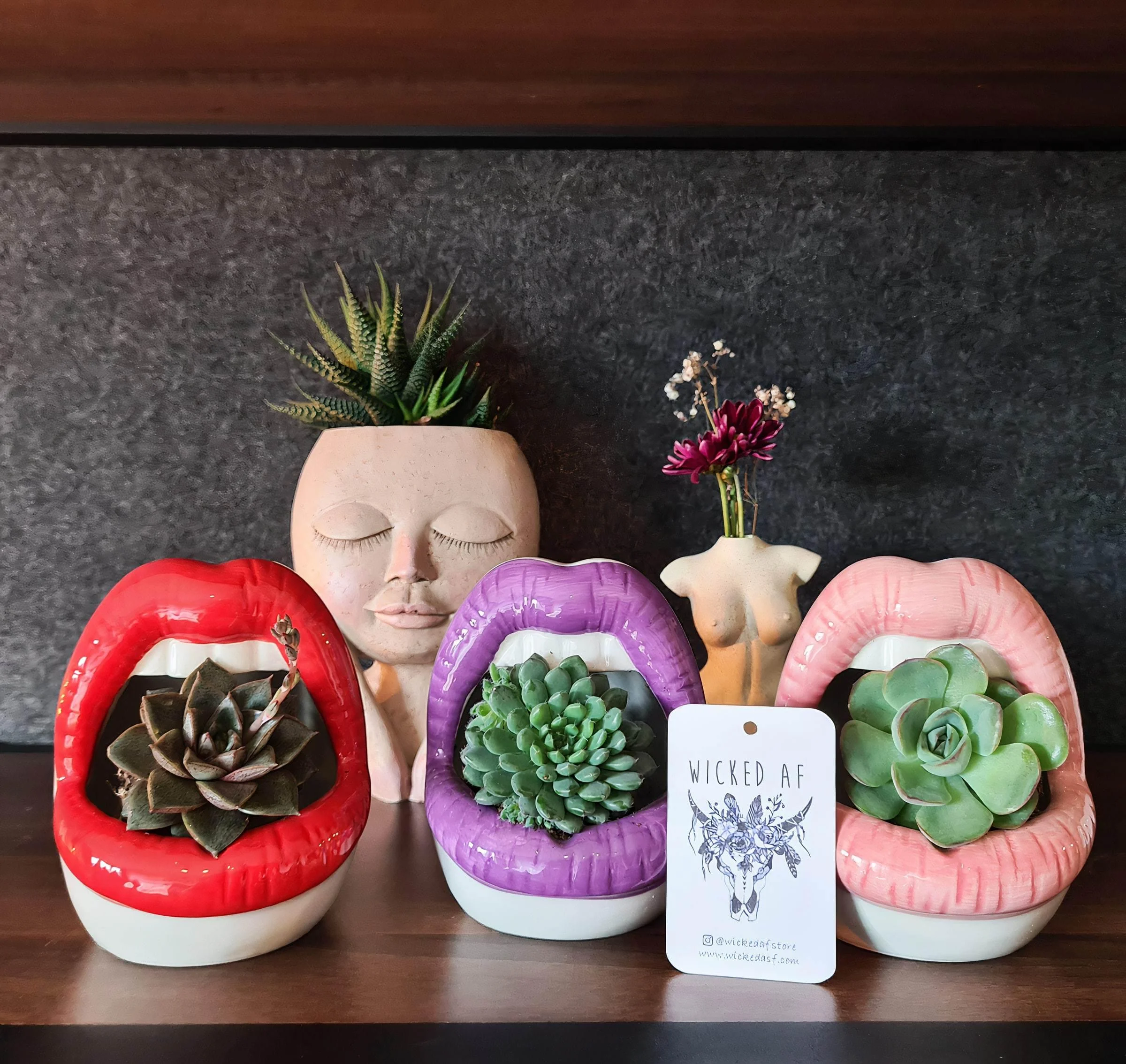 Lips Ceramic Planter - Glova