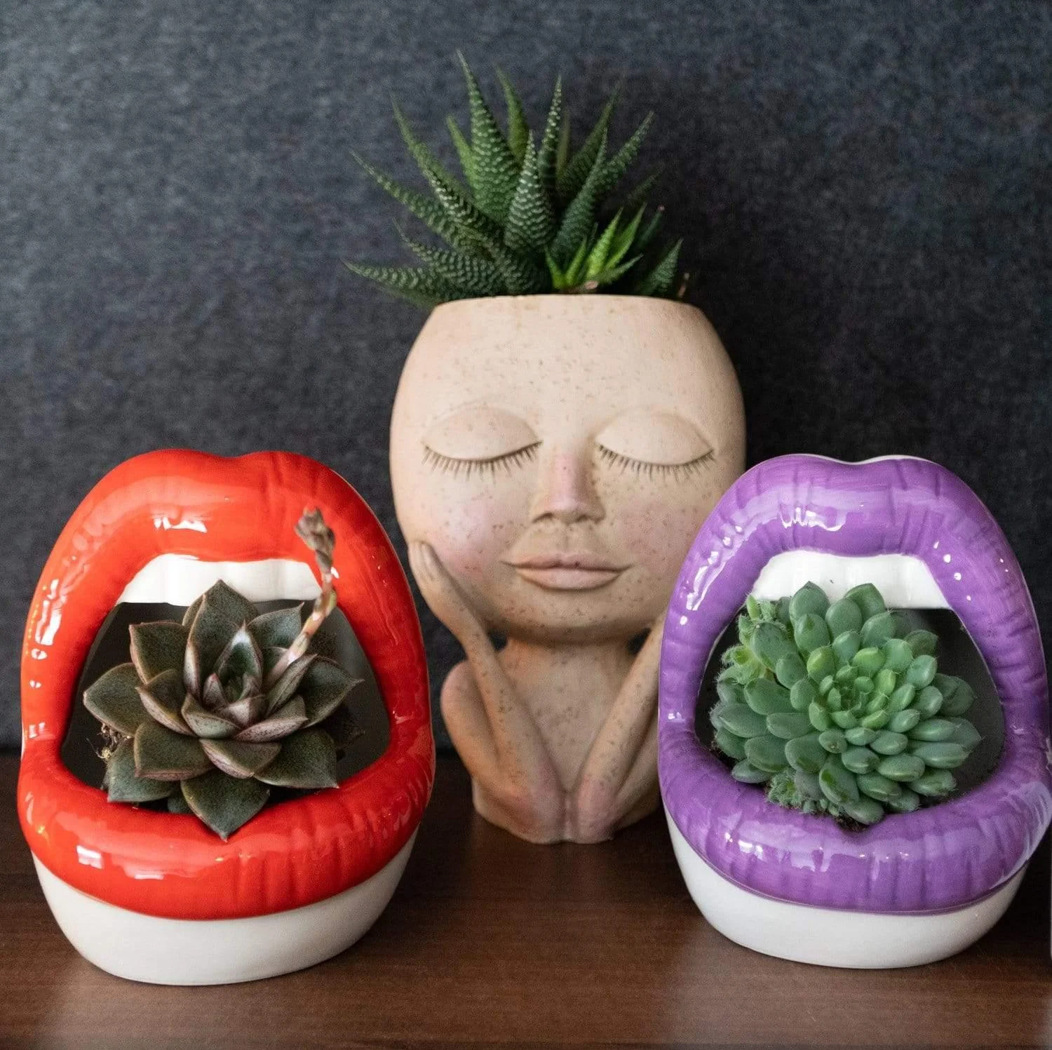 Lips Ceramic Planter - Glova