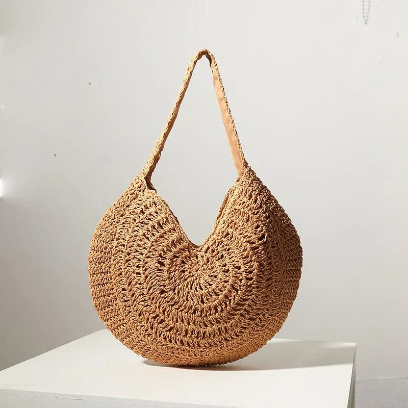 Lisna Seashell Straw Hobo Bags - 2 Colors - Glova