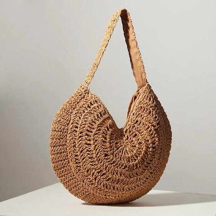 Lisna Seashell Straw Hobo Bags - 2 Colors - Glova