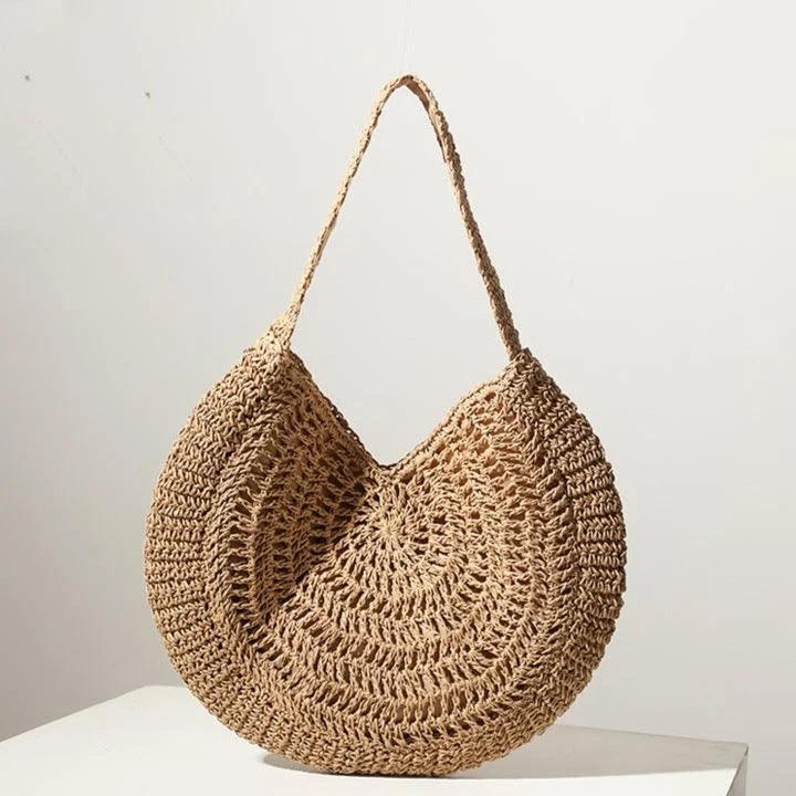 Lisna Seashell Straw Hobo Bags - 2 Colors - Glova