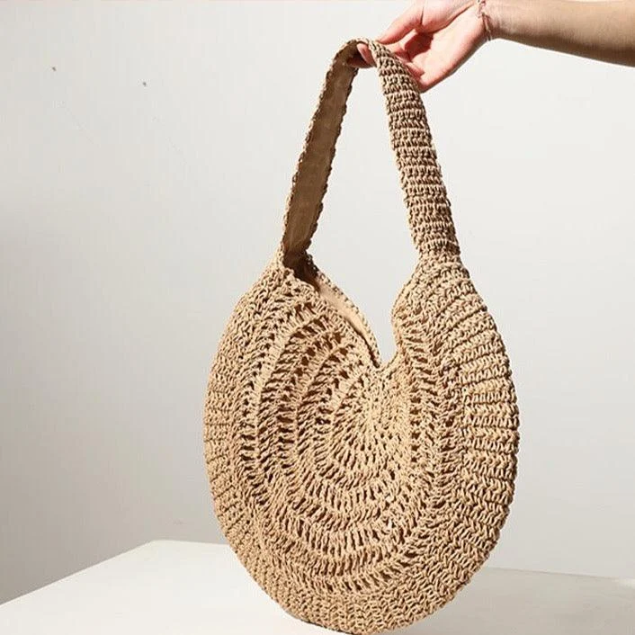 Lisna Seashell Straw Hobo Bags - 2 Colors - Glova