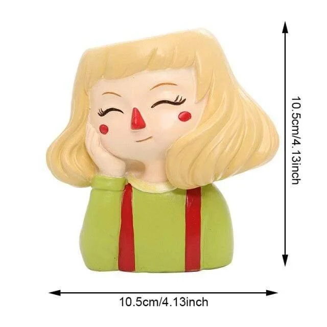 Little Blonde Girl Flower Pot - Glova