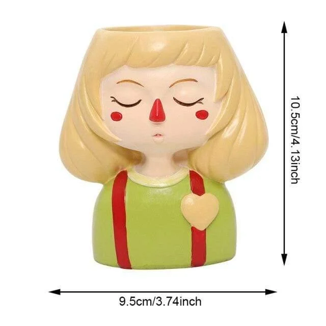 Little Blonde Girl Flower Pot - Glova