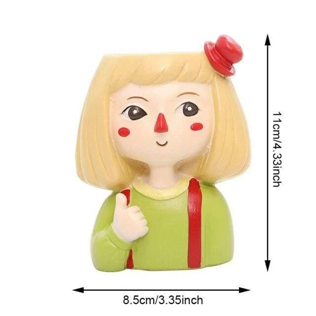 Little Blonde Girl Flower Pot - Glova