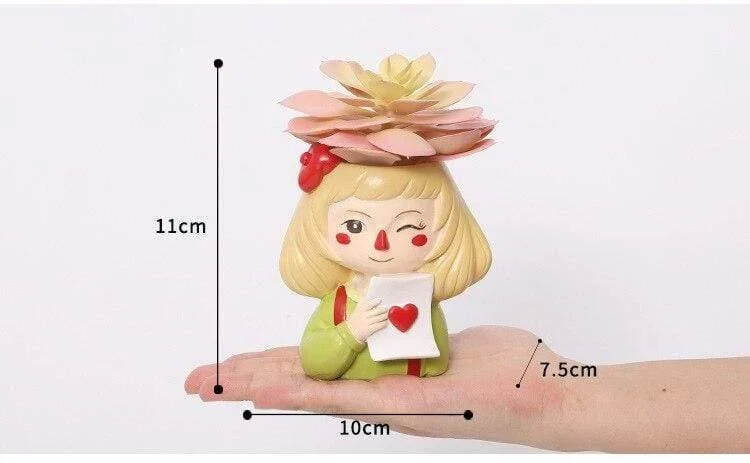 Little Blonde Girl Flower Pot - Glova