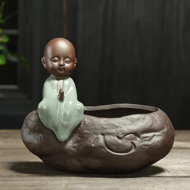 Little Monk Ceramic Flower Pot - Glova