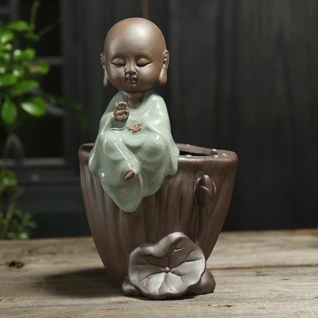 Little Monk Ceramic Flower Pot - Glova