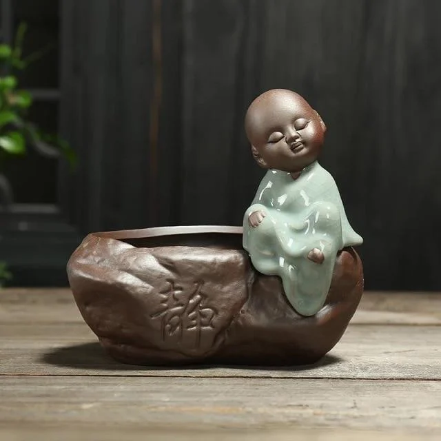 Little Monk Ceramic Flower Pot - Glova