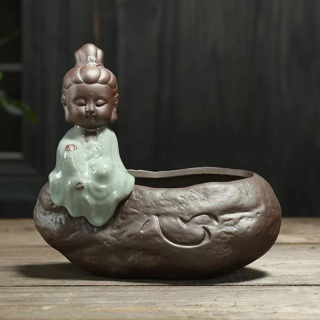 Little Monk Ceramic Flower Pot - Glova