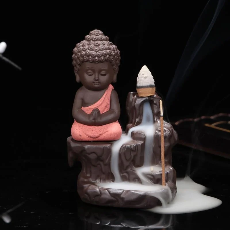 Little Monk Smoke Backflow Incense Burner - Glova