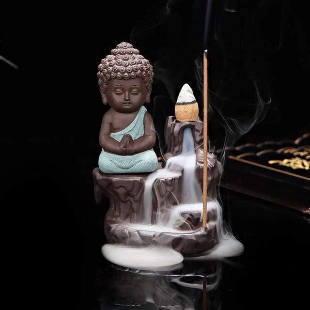 Little Monk Smoke Backflow Incense Burner - Glova