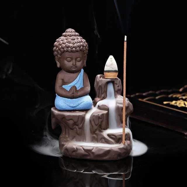 Little Monk Smoke Backflow Incense Burner - Glova