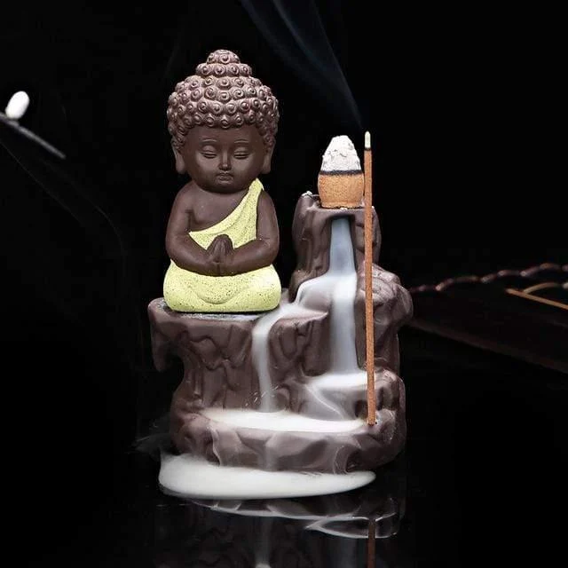 Little Monk Smoke Backflow Incense Burner - Glova