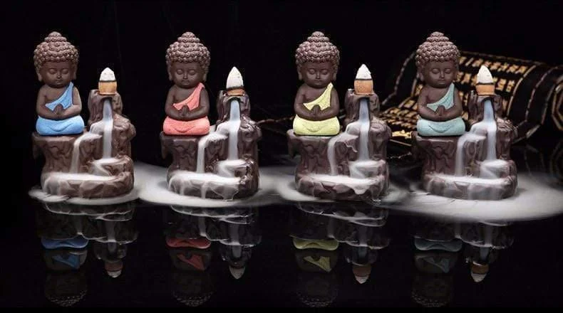 Little Monk Smoke Backflow Incense Burner - Glova