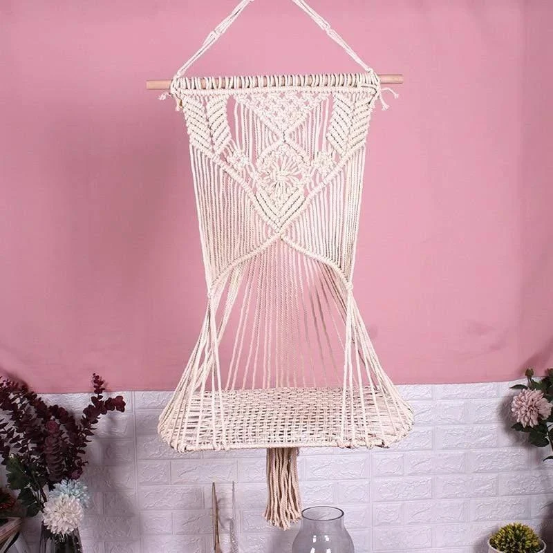 Liv Hanging Macrame Cat Swing - Glova