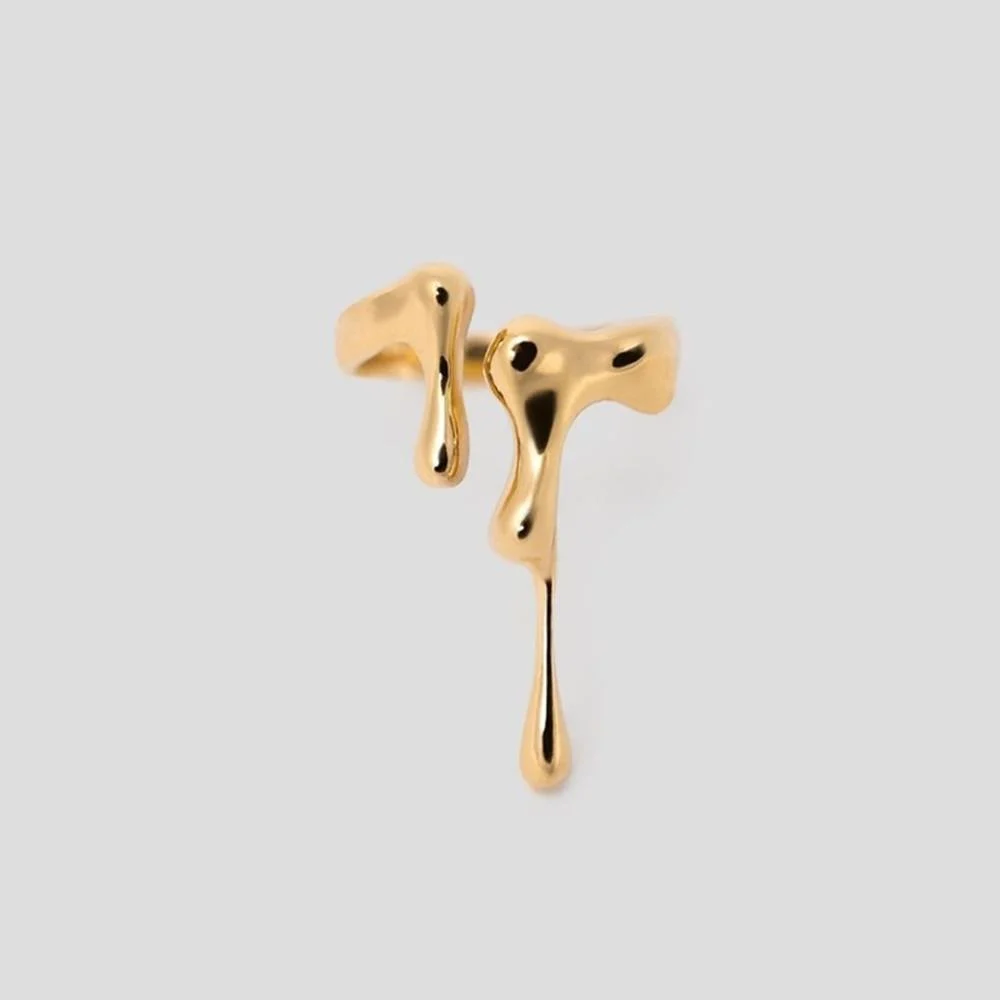 Lloise Dripping Liquid Rings - Gold or Silver - Glova