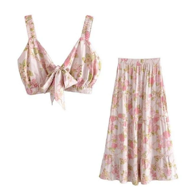 Londyn Floral Maxi Skirt Set - Glova