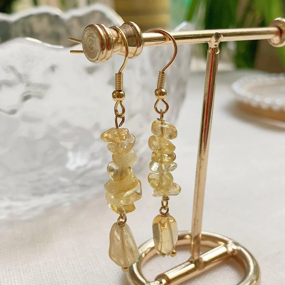 Long Crystal Drop Earrings - Glova