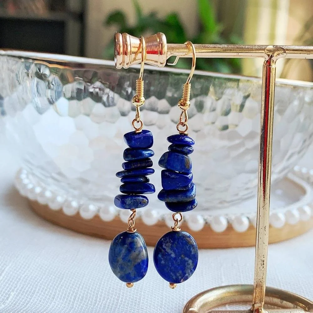 Long Crystal Drop Earrings - Glova