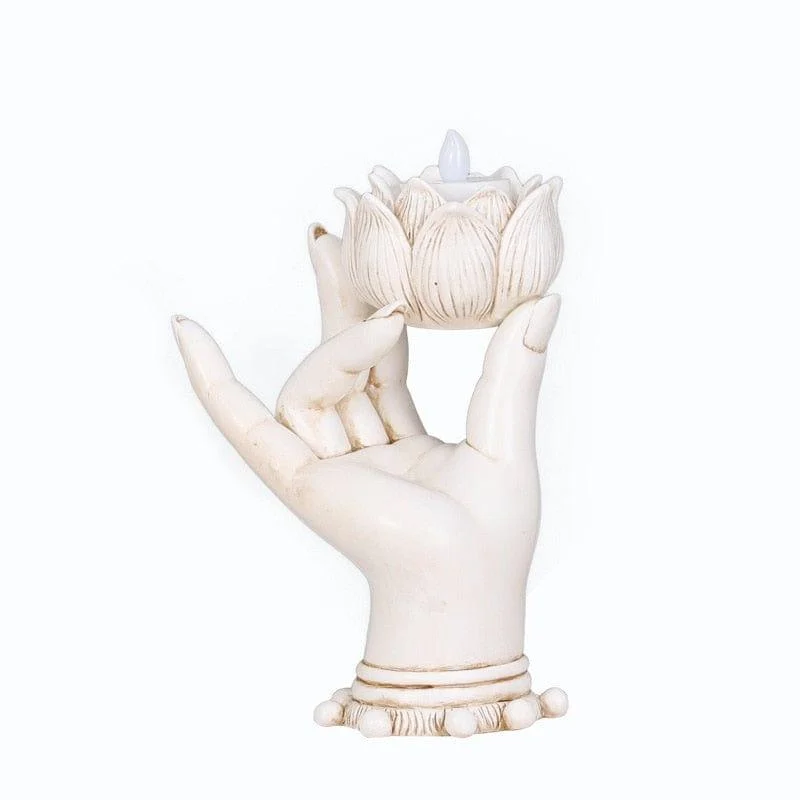 Lotus Buddha Hand Candle Holder - Glova