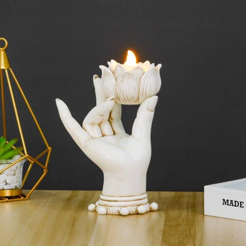 Lotus Buddha Hand Candle Holder - Glova